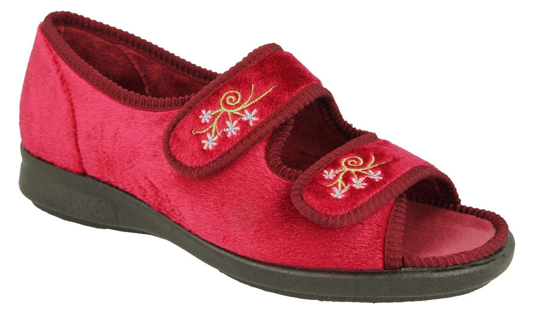 Womens Wide Fit DB Ace 2 Slippers in Black - Image 11