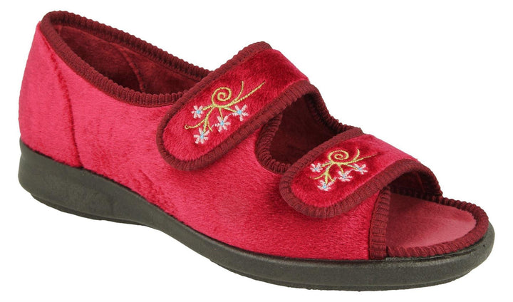 Womens Wide Fit DB Ace 2 Slippers in Black - Image 1
