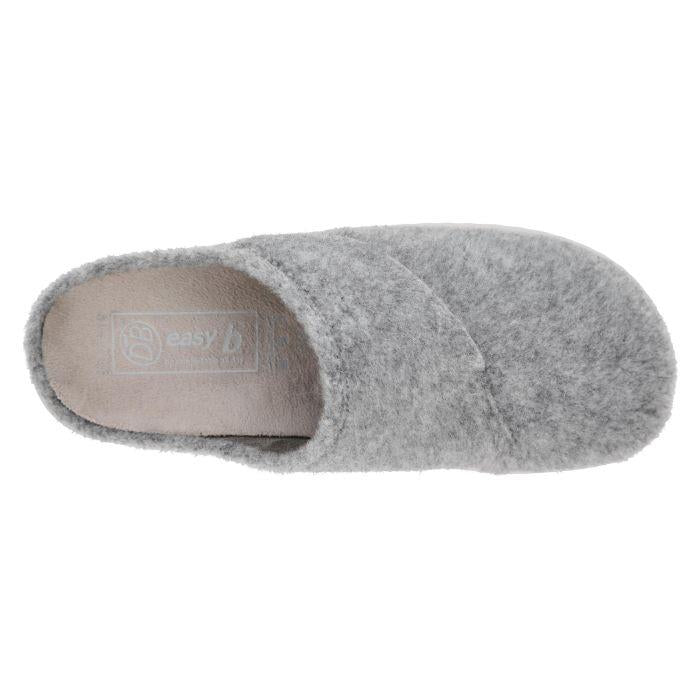 Women's Wide Fit DB Lake Mule Slippers in Grey - Image 1