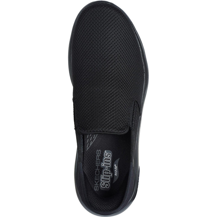 Men's Wide Fit Skechers 216600WW Slip-ins Go Walk Arch Fit Trainers in Black - Image 1