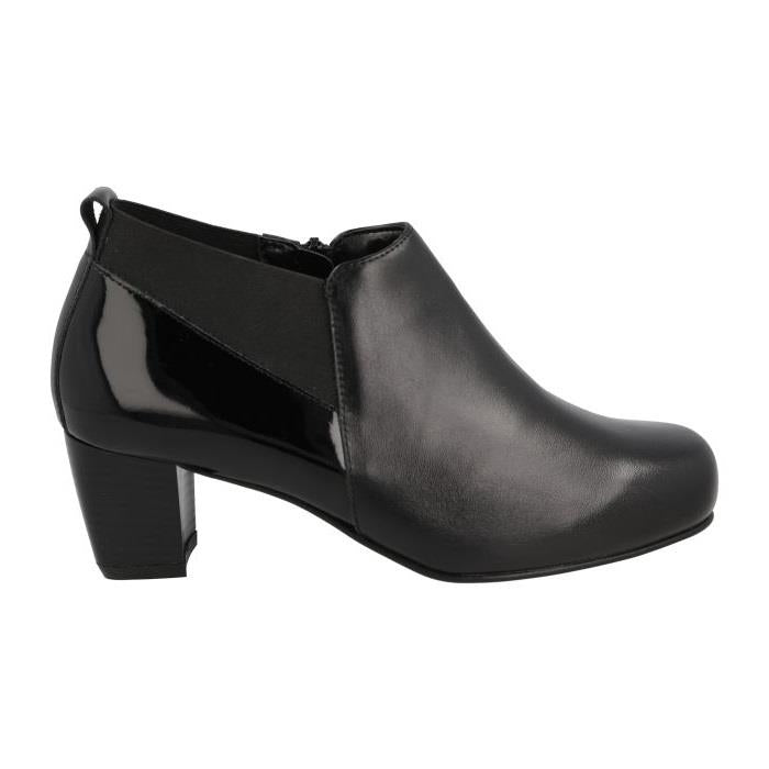 Women's Wide Fit DB Carrie Boots in Black Leather - Image 2