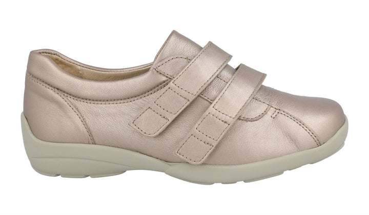 Women's Wide Fit DB Bullfinch Shoes in Black Leather - Image 1