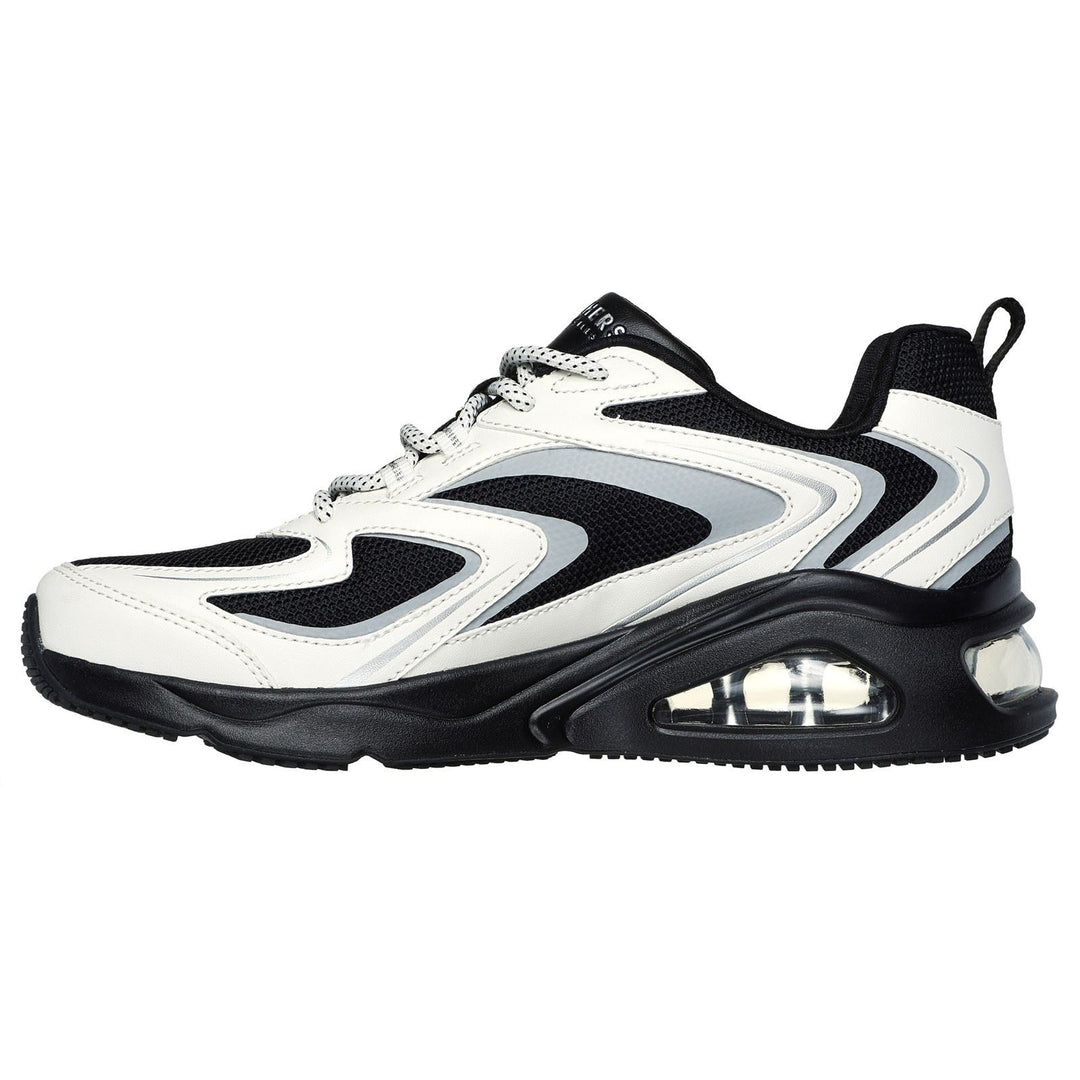 Women's Wide Fit Skechers 177424 Tres Air Uno Street Fl Air Trainers -  Black/White in Black/White - Image 5