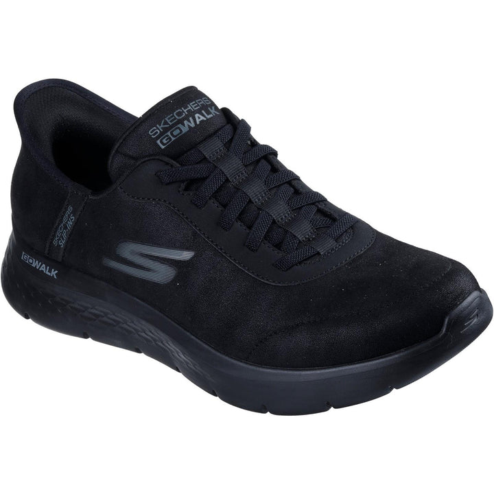 Men's Wide Fit Skechers 216326 Slip-ins Go Walk Flex Smooth Motion Trainers in Black - Image 1
