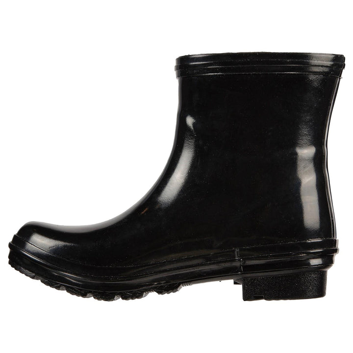 Women's Wide Fit Skechers 113377 Rain Check Neon Puddles Wellingtons Boots in Black - Image 1