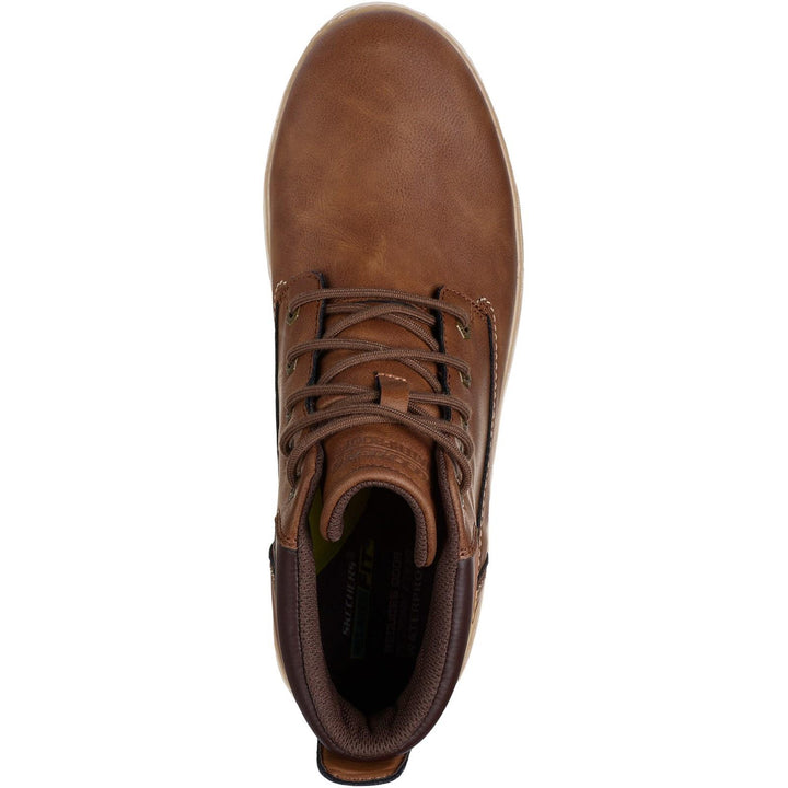Men's Relaxed Fit Skechers 205235 Garlan Deno Waterproof Boots in Charcoal - Image 1