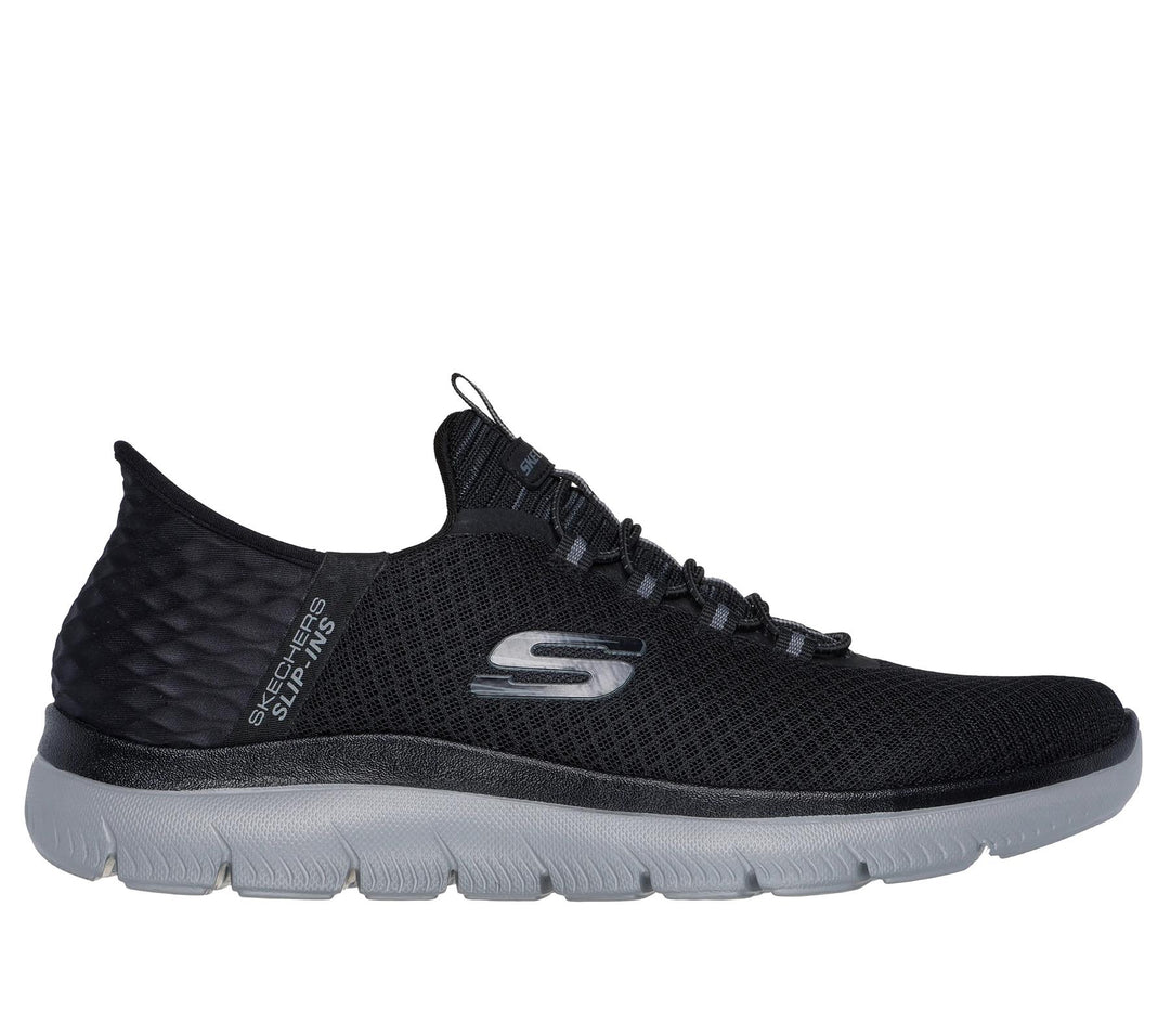 Men's Wide Fit Skechers 232457 Slip-ins High Range Summits Trainers in Black/Charcoal - Image 2