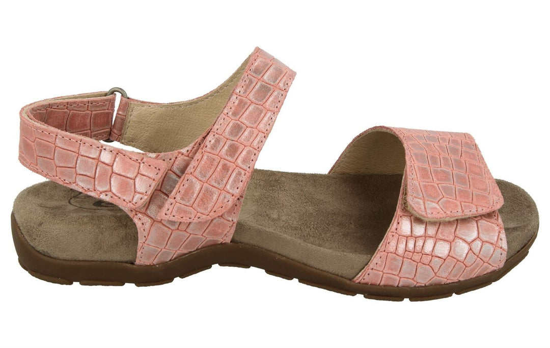 Womens Wide Fit DB Sussex Sandals in Black Patent Reptile - Image 15