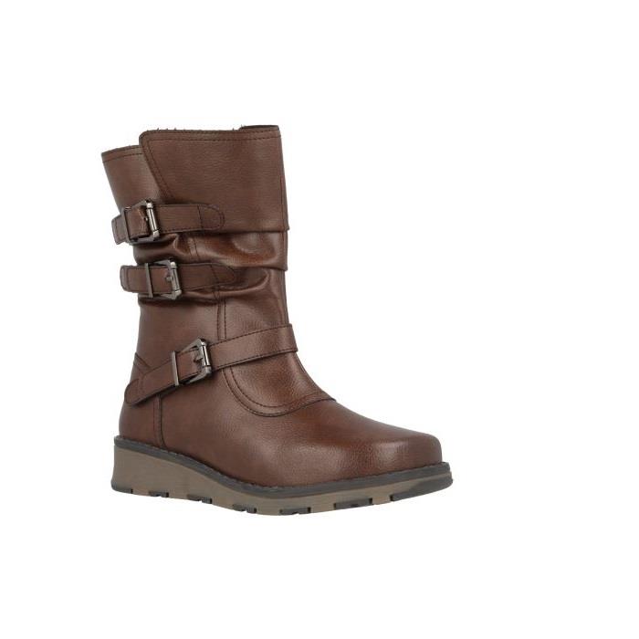 Women's Wide Fit DB Muntjac Boots in Black Smooth Synthetic - Image 1