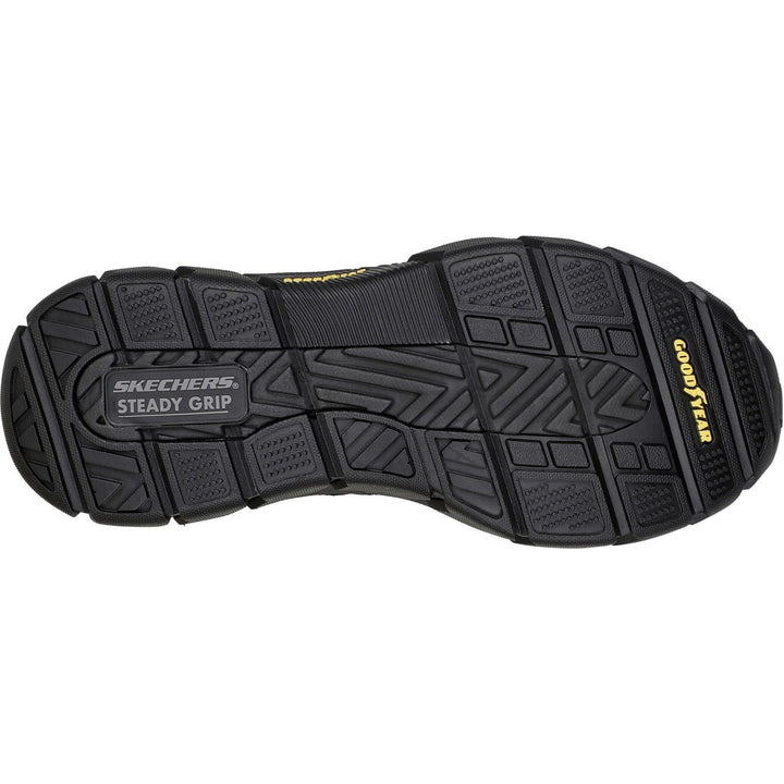 Men's Wide Fit Skechers 204330 Respected Lace Up Trainers in Black - Image 1