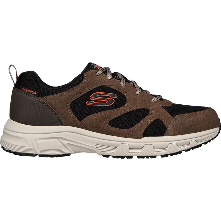 Men's Wide Fit Skechers 237348 Oak Canyon Sunfair Trekking Low Cut Trainers - Brown/Black in Brown/Black - Image 1