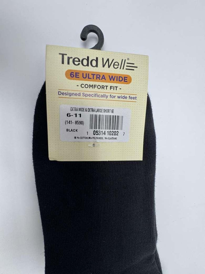 Mens Tredd Well 141-8590 Cotton Wide Socks in Black - Image 1