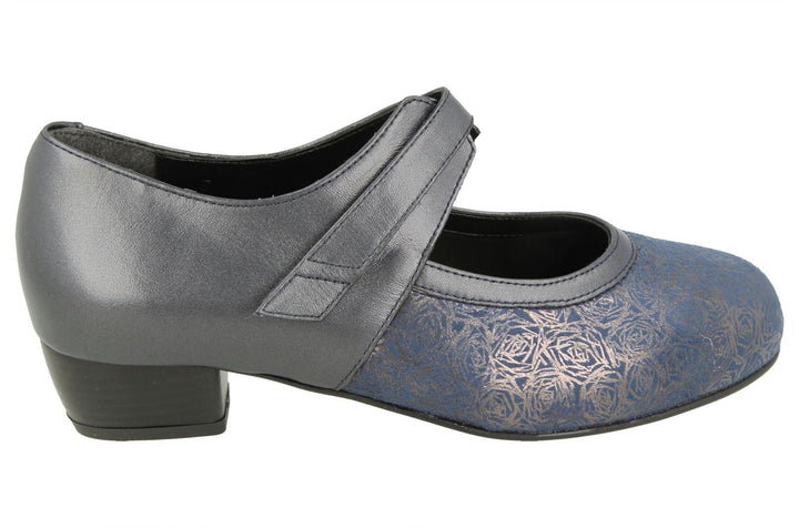 Womens Wide Fit DB Constance Shoes in Black - Image 1