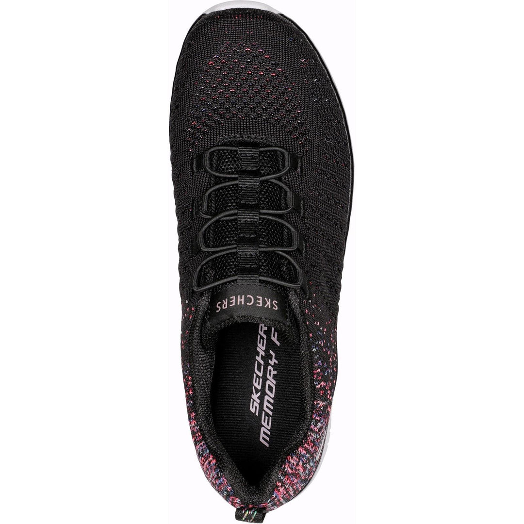 Women's Wide Fit Skechers 104411 Virtue Slip On Shoes in Black/Pink - Image 5