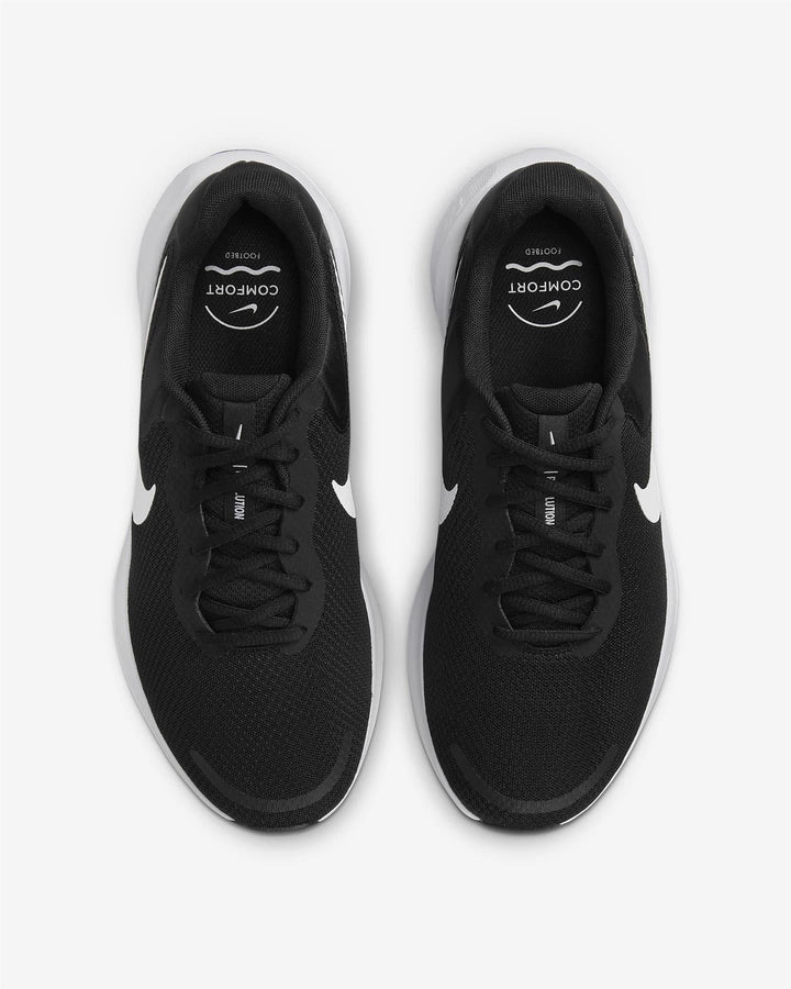 Women's Wide Fit Nike FB8501-002 Revolution 7 Running Trainers in Black/White - Image 1