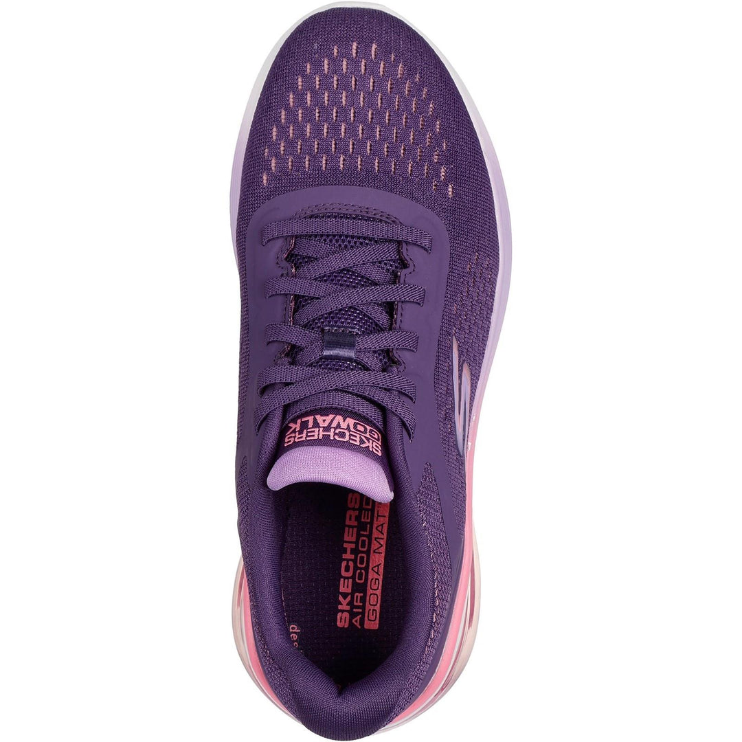 Women's Wide Fit Skechers 124375 Go Walk Air 3.0 Trainers in Navy/Purple - Image 10