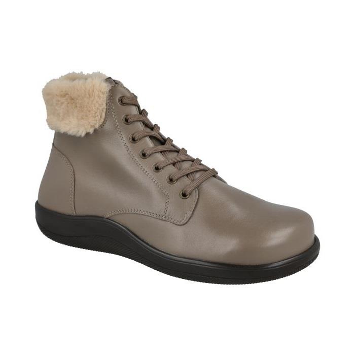 Women's Wide Fit DB Buckfast Boots in Black Leather - Image 8