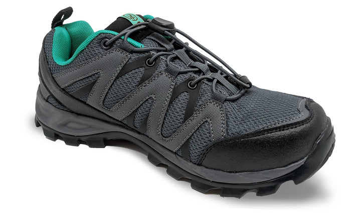 Womens Wide Fit I-Runners Explorer Hiking Trainers in Grey/Teal - Image 1