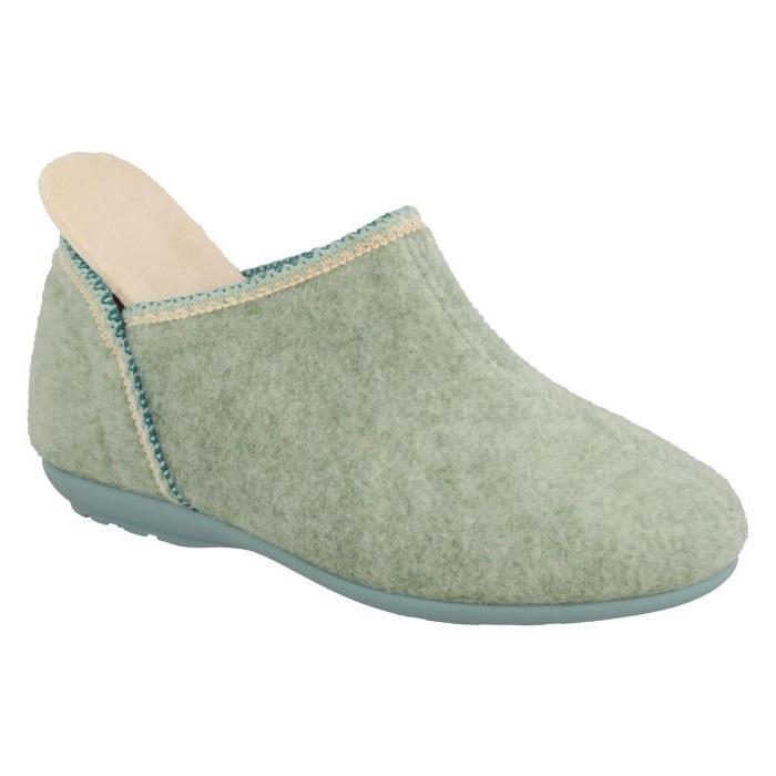 Women's Wide Fit DB Reedmace Ankle Slippers in Lilac Felt - Image 1