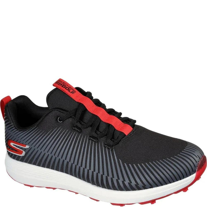 Men's Wide Fit Skechers 214021 Go Golf Max Sport Trainers in Black/Red - Image 1