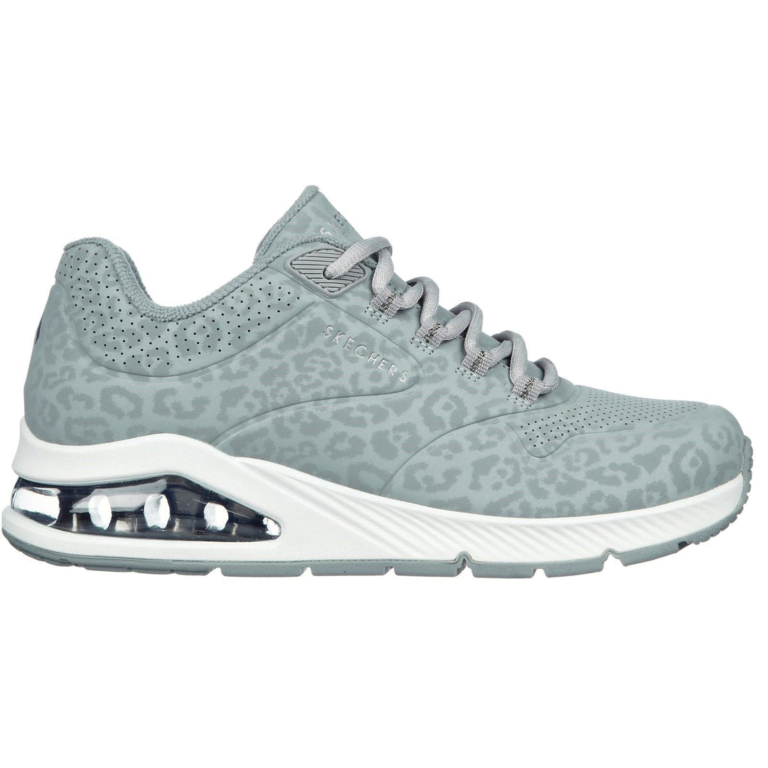 Women's Wide Fit Skechers 155642 Uno 2 In Kat Neato Trainers in Grey - Image 2