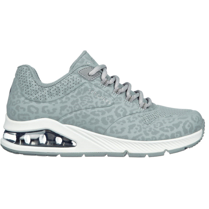 Women's Wide Fit Skechers 155642 Uno 2 In Kat Neato Trainers in Grey - Image 1