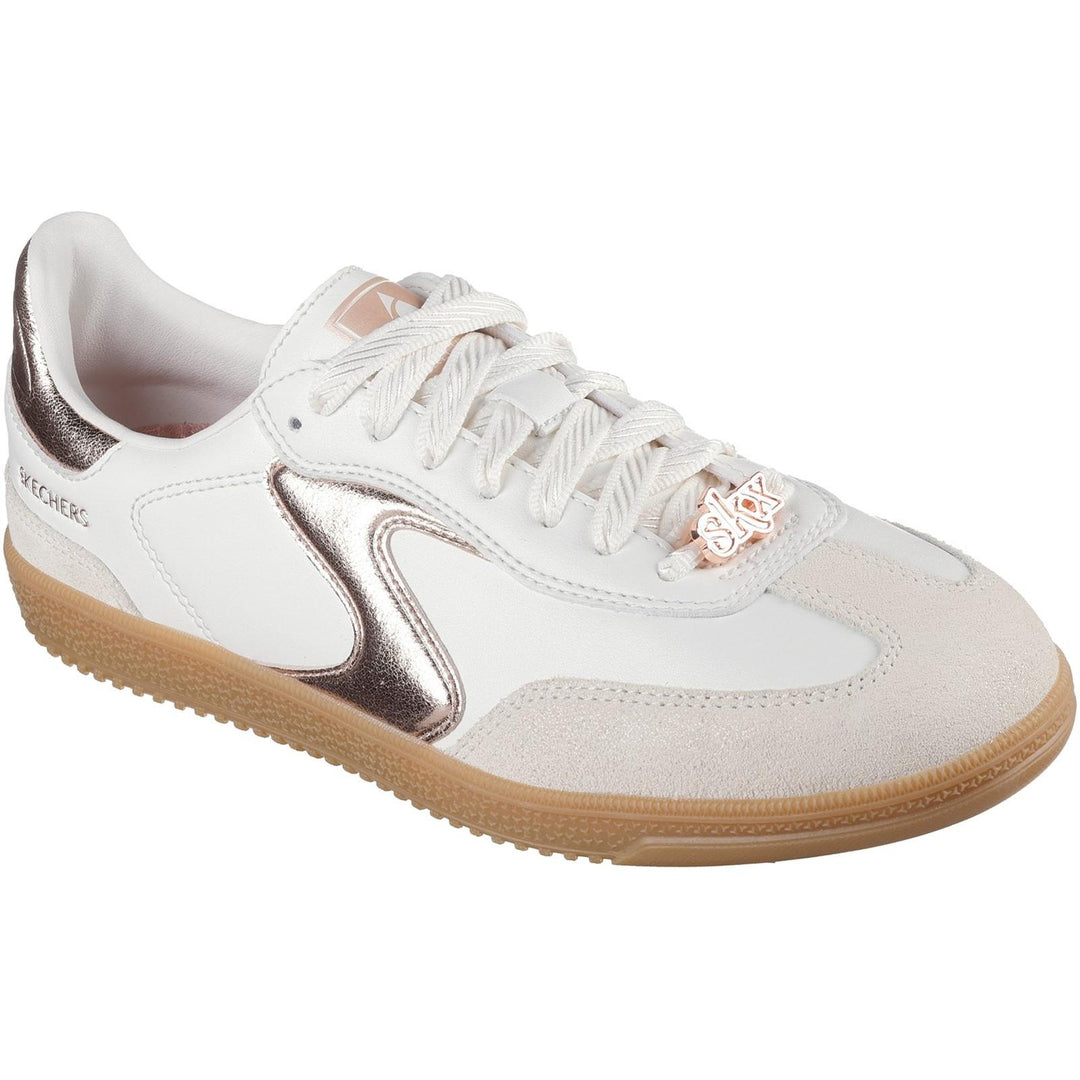 Women's Wide Fit Skechers 185236 Hotshot Cool Glow Trainers in Black/Silver - Image 8