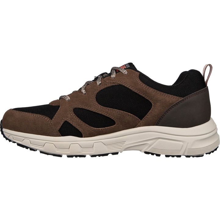Men's Wide Fit Skechers 237348 Oak Canyon Sunfair Trekking Low Cut Trainers - Brown/Black in Brown/Black - Image 1