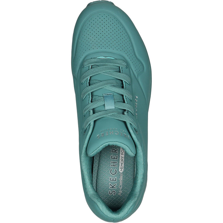 Women's Wide Fit Skechers 73690 Uno Stand On Air Sports Trainers - Teal in Teal - Image 1