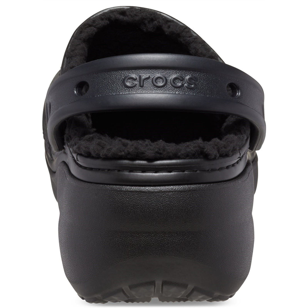 Women's Crocs 207938 Classic Platform Lined Clog Sandals in Black - Image 5