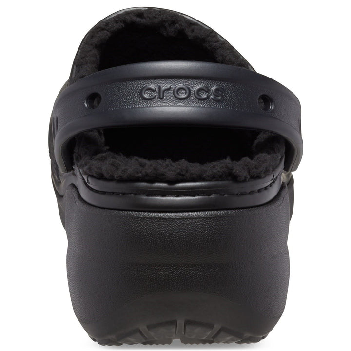 Women's Crocs 207938 Classic Platform Lined Clog Sandals in Black - Image 1