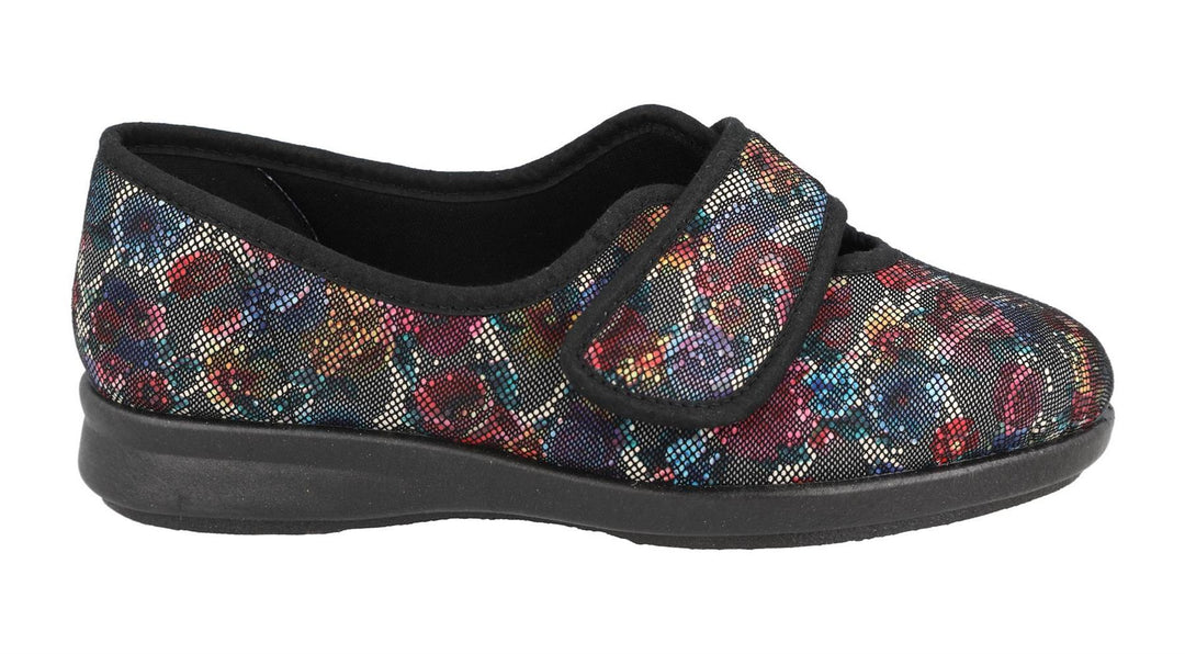 Women's Wide Fit DB Shrew Shoes in Black Multi - Image 2