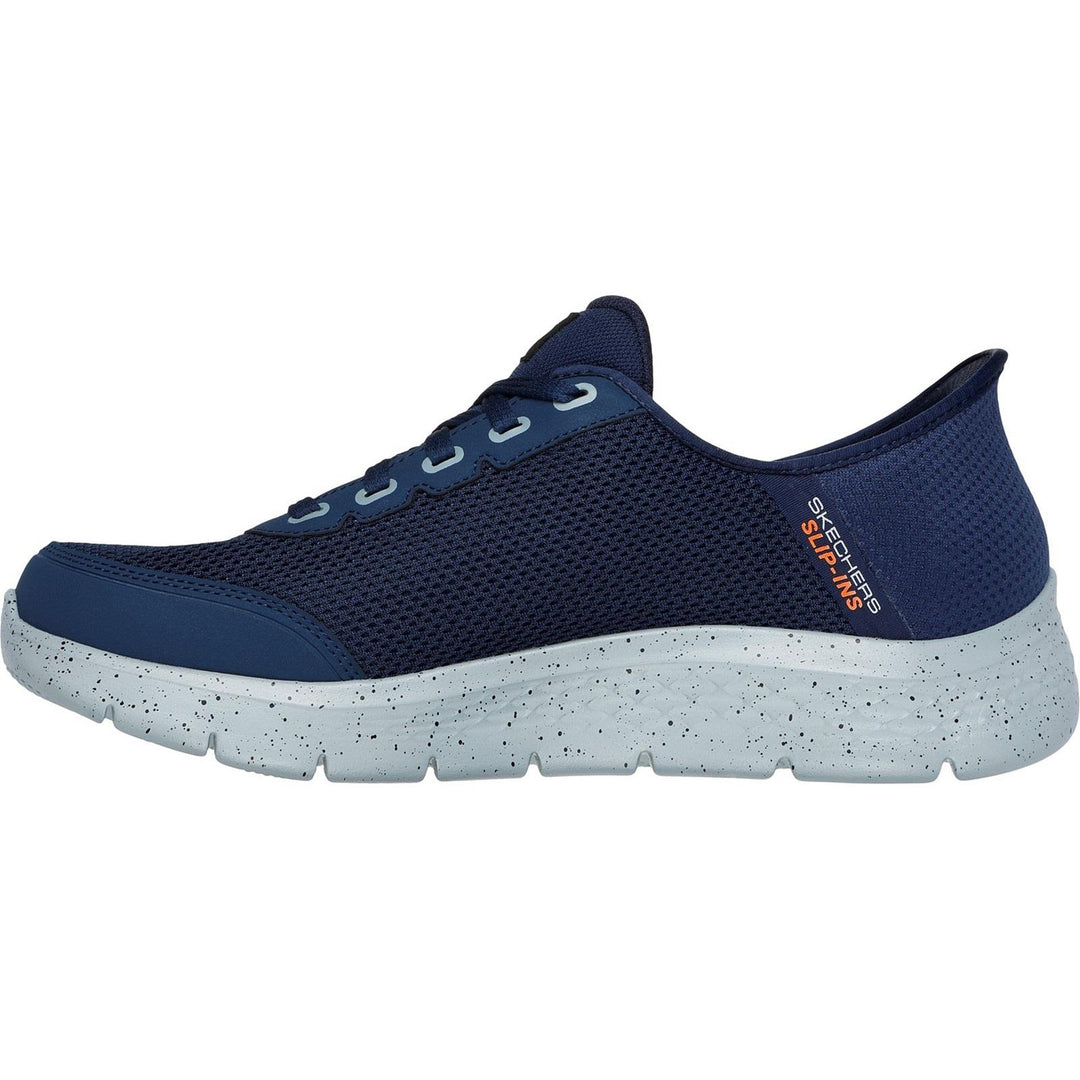 Men's Wide Fit Skechers 216330 Slip-ins Go Walk Flex 100% Waterproof Trainers - Navy in Navy - Image 5
