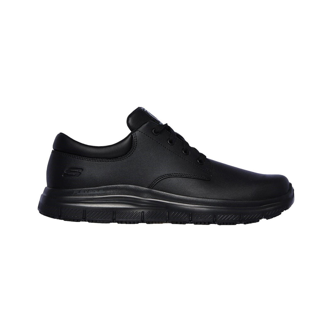 Men's Wide Fit Skechers 77513EC Flex Advantage Fourche Sr Occupational Trainers in Black - Image 2
