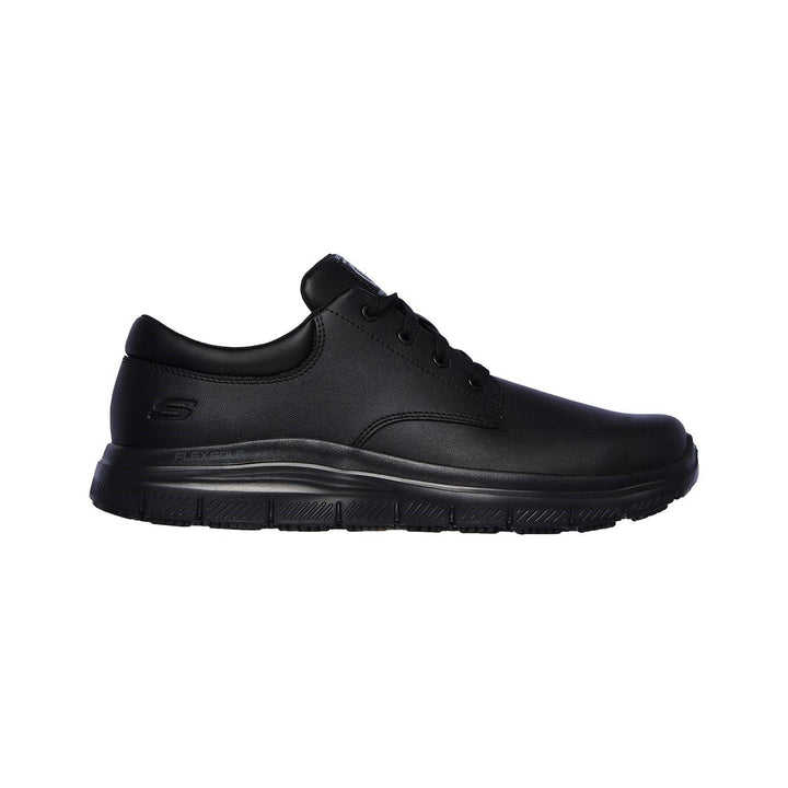 Men's Wide Fit Skechers 77513EC Flex Advantage Fourche Sr Occupational Trainers in Black - Image 1