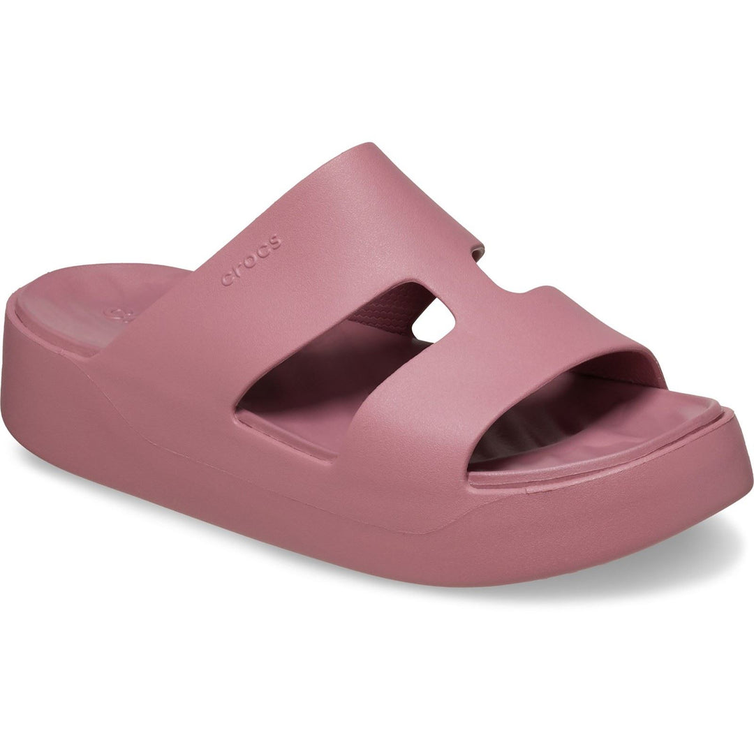 Women's Crocs 209409 Getaway Platform H-Strap Slippers in Latte - Image 9