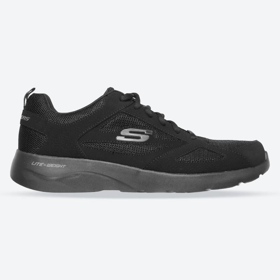 Men's Wide Fit Skechers 58363 Dynamight 2.0 Fallford Trainers in Black - Image 1