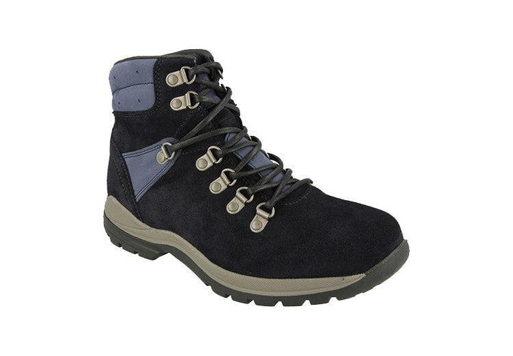 Mens Wide Fit DB Nebraska Hiking Boots in Navy Suede - Image 1