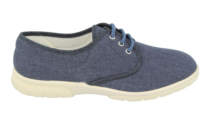 Mens Extra Wide Fit DB Troon Canvas in Denim Blue - Image 1