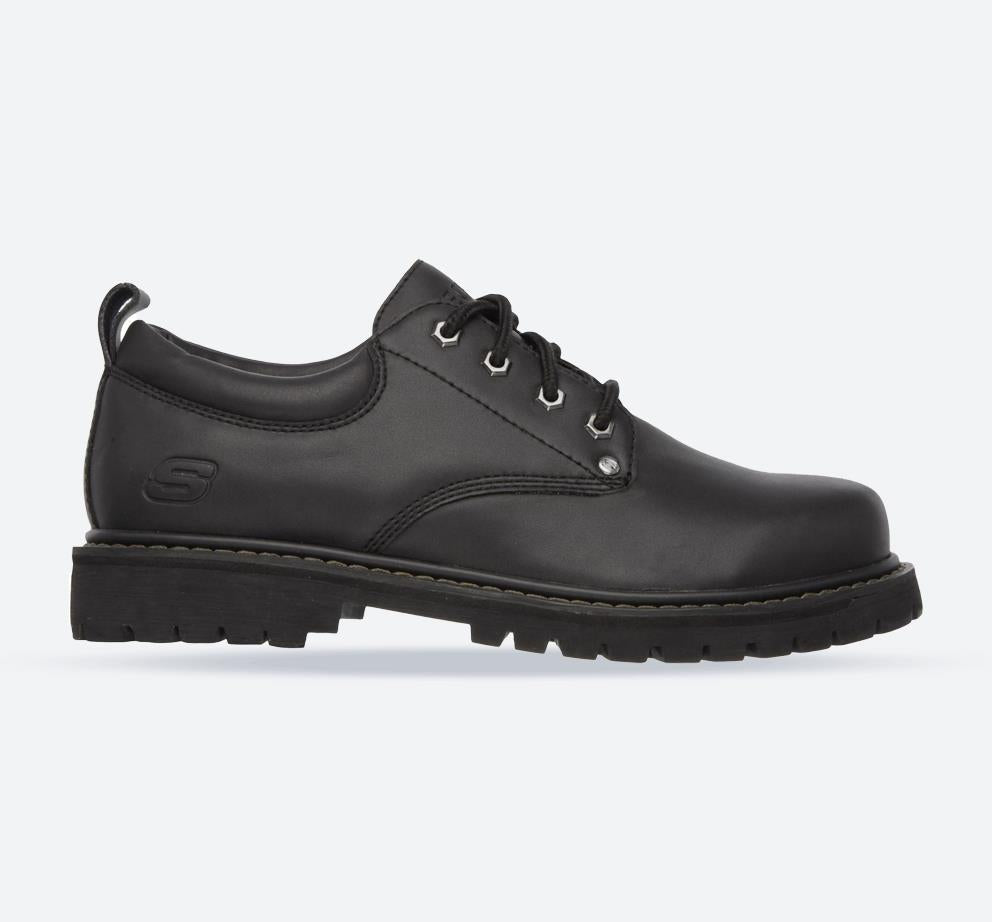 Men's Wide Fit Skechers 6618 Tom Cats Lace Up Shoes - Black in Black - Image 1