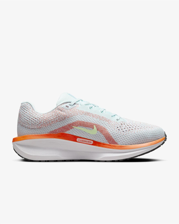 Women's Wide Fit Nike FQ8794-402 Winflo 11 Trainers in Blue Barely Volt - Image 1
