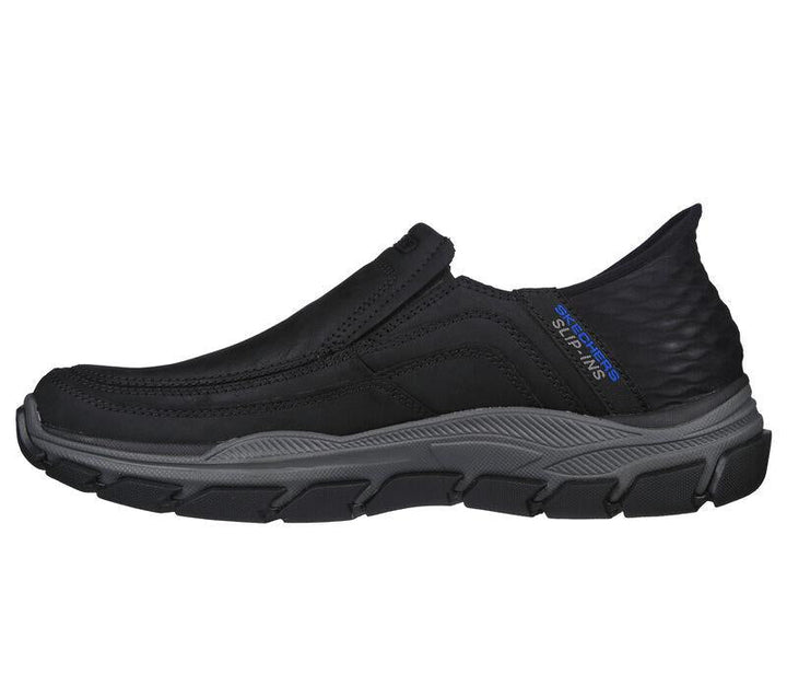Men's Wide Relaxed Fit Skechers 204810 Slip-ins Rf Respected Elgin Trainers - Black in Black - Image 1