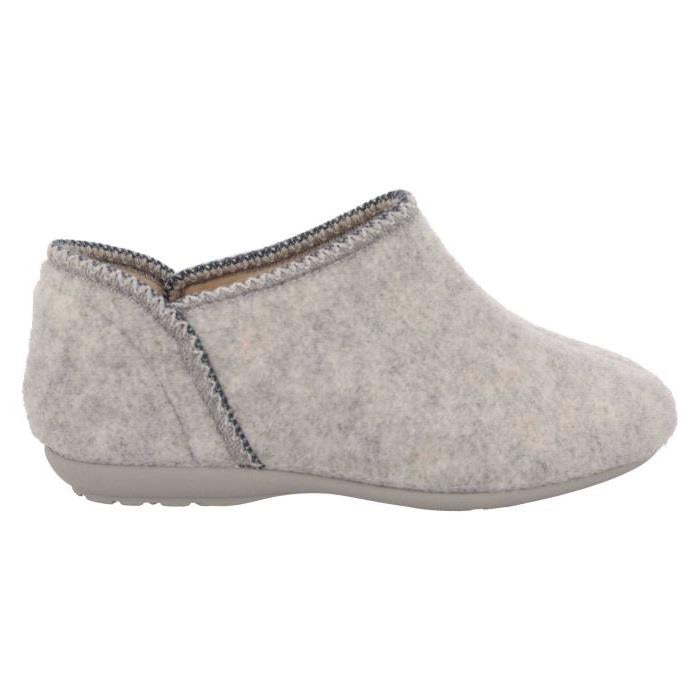 Women's Wide Fit DB Reedmace Ankle Slippers in Lilac Felt - Image 5