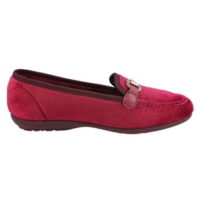Womens Wide Fit DB Martha Slippers in Black - Image 1