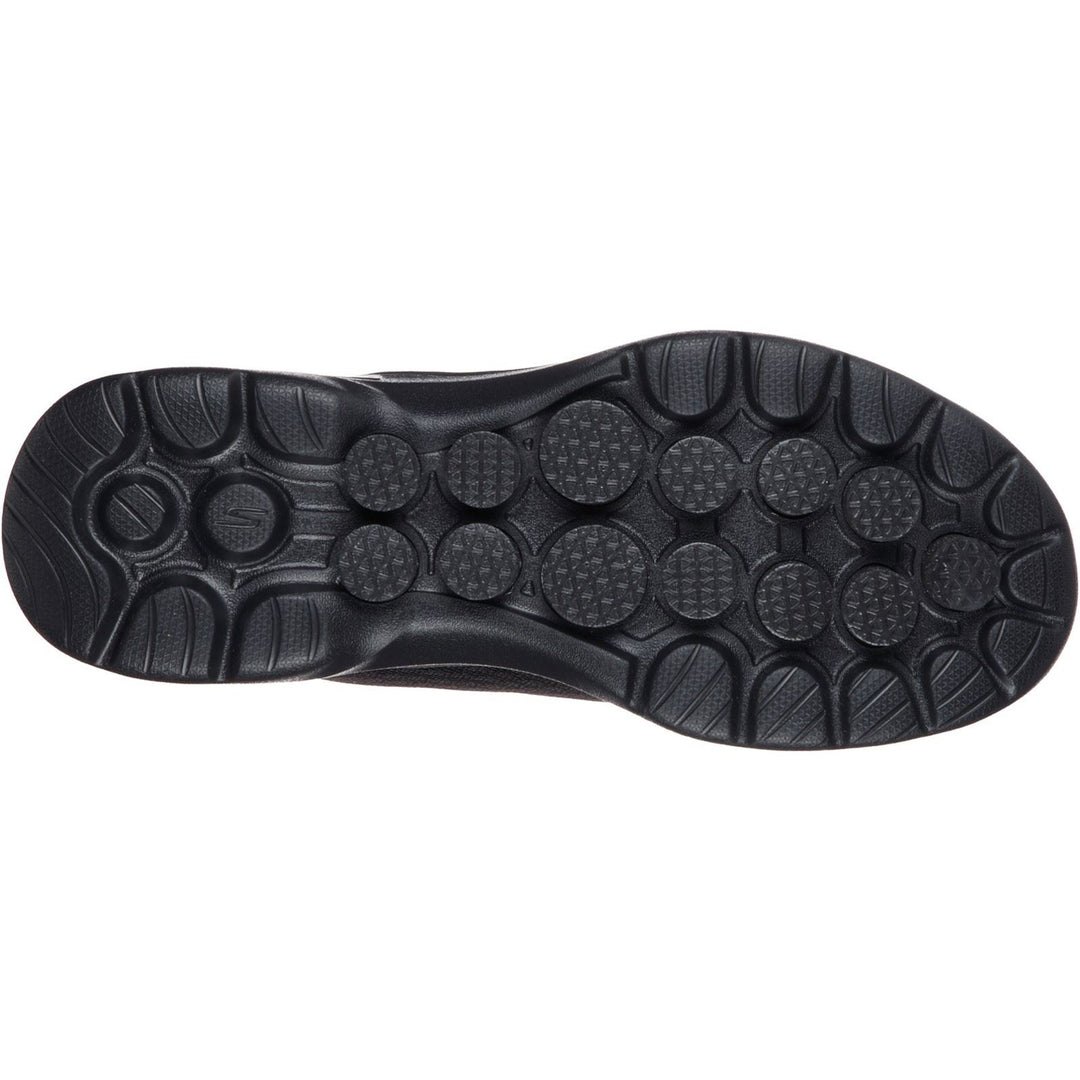 Women's Wide Fit Skechers 124514 Go Walk 6 Iconic Vision Trainers - Black in Black - Image 6