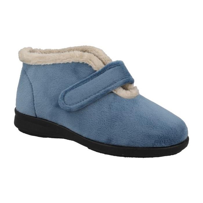 Women's Wide Fit DB Vincent Boots in Sky Blue Velour - Image 3