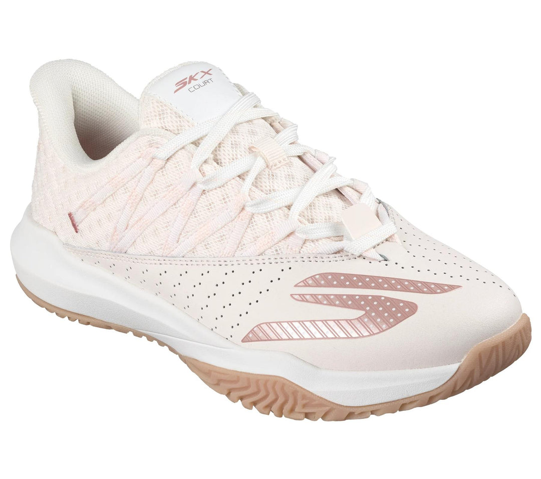 Women's Relaxed Fit Skechers 172110 Viper Court Rally Trainers in Light/Pink - Image 3