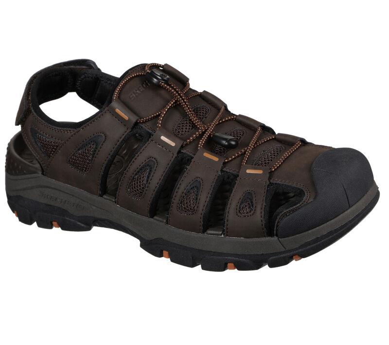 Men's Wide Fit Skechers 204111 Relaxed Fit Tresmen - Outseen Sandals in Chocolate - Image 2