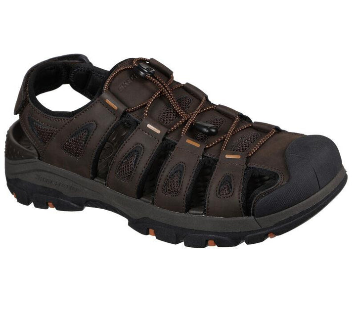 Men's Wide Fit Skechers 204111 Relaxed Fit Tresmen - Outseen Sandals in Chocolate - Image 1