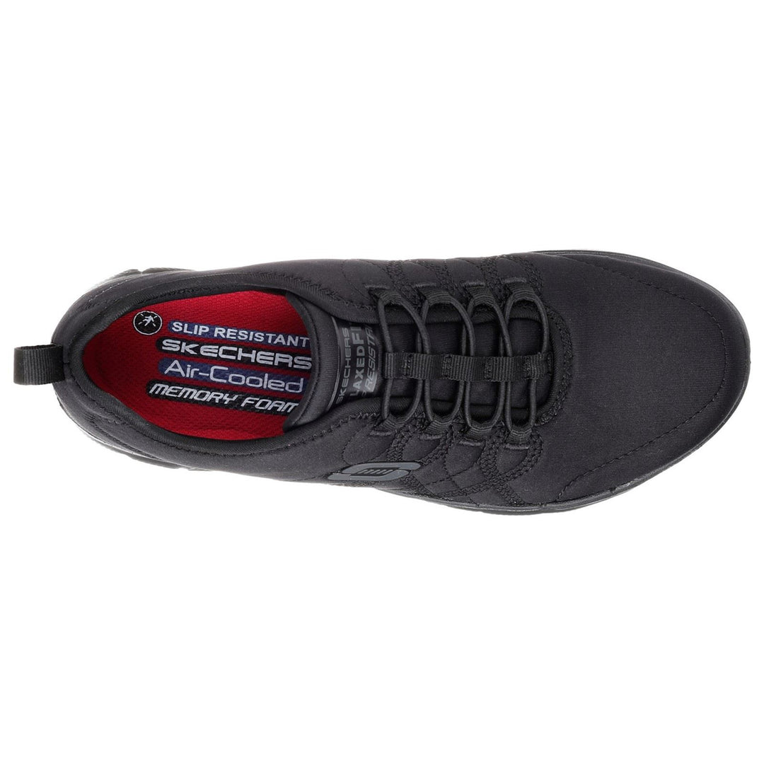 Women's Wide Fit Skechers 77211EC Ghenter Srelt Occupational Trainers in Black - Image 4